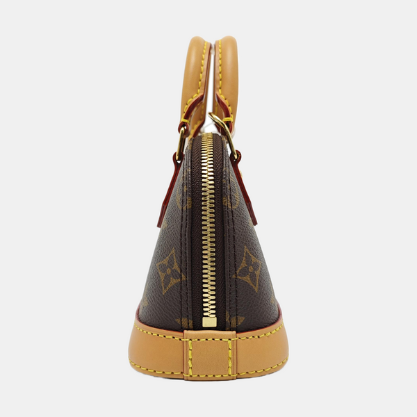 ALMA PM Monogram Coated Canvas Brown