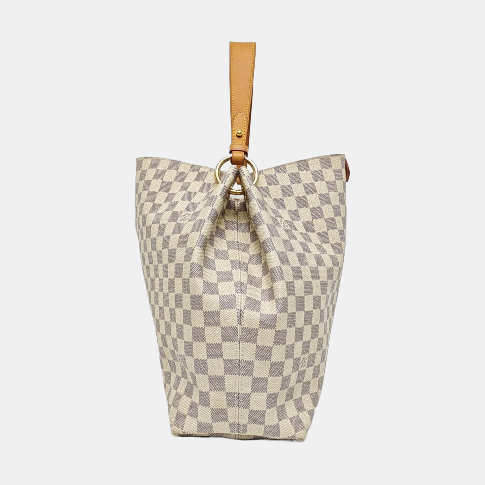 GRACEFUL PM Damier Azur Coated Canvas White
