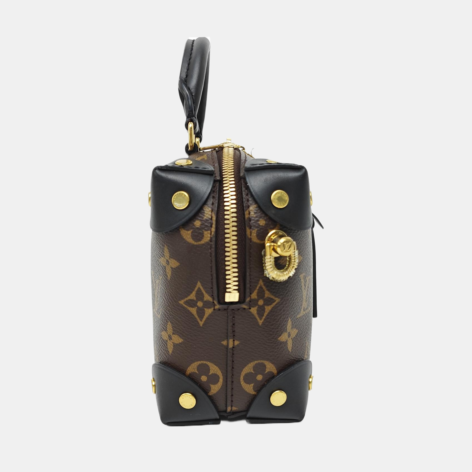 PETITE MALLE Monogram Coated Canvas Brown