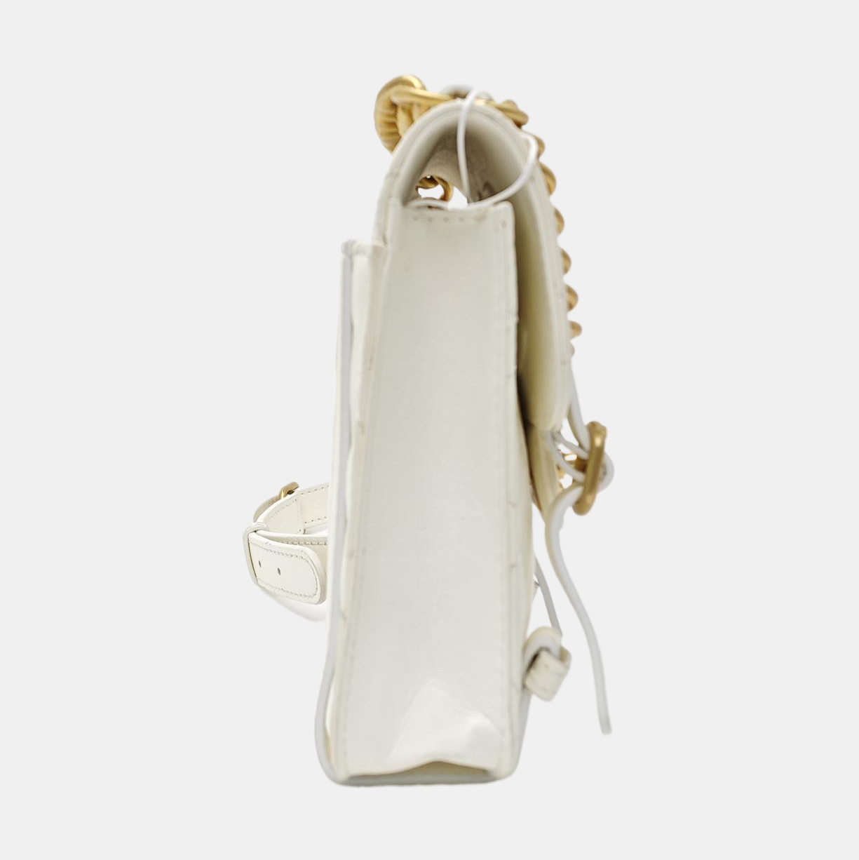 Quilted Calfskin Shoulder Bag Mini White