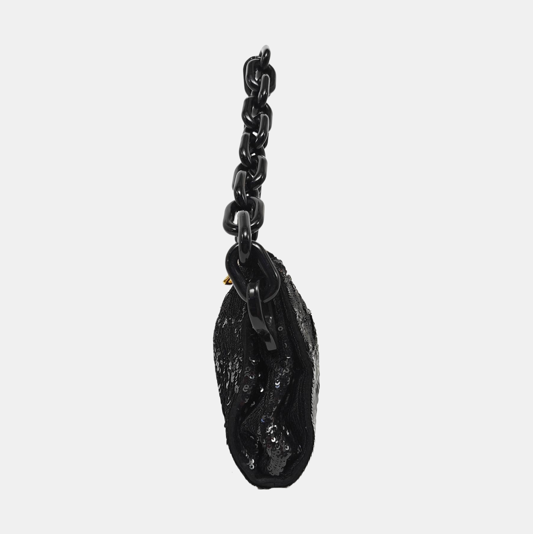 Sequins Top Handle Bag Black