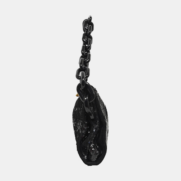 Sequins Top Handle Bag Black
