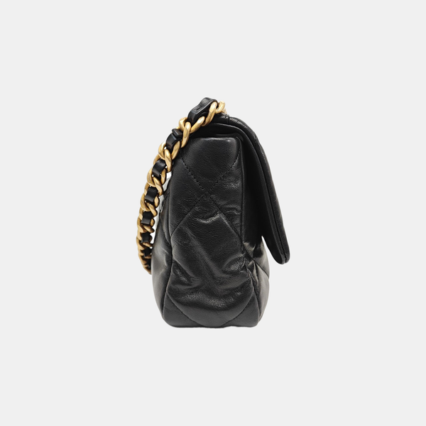 CHANEL 19 Small Quilted Lambskin Black