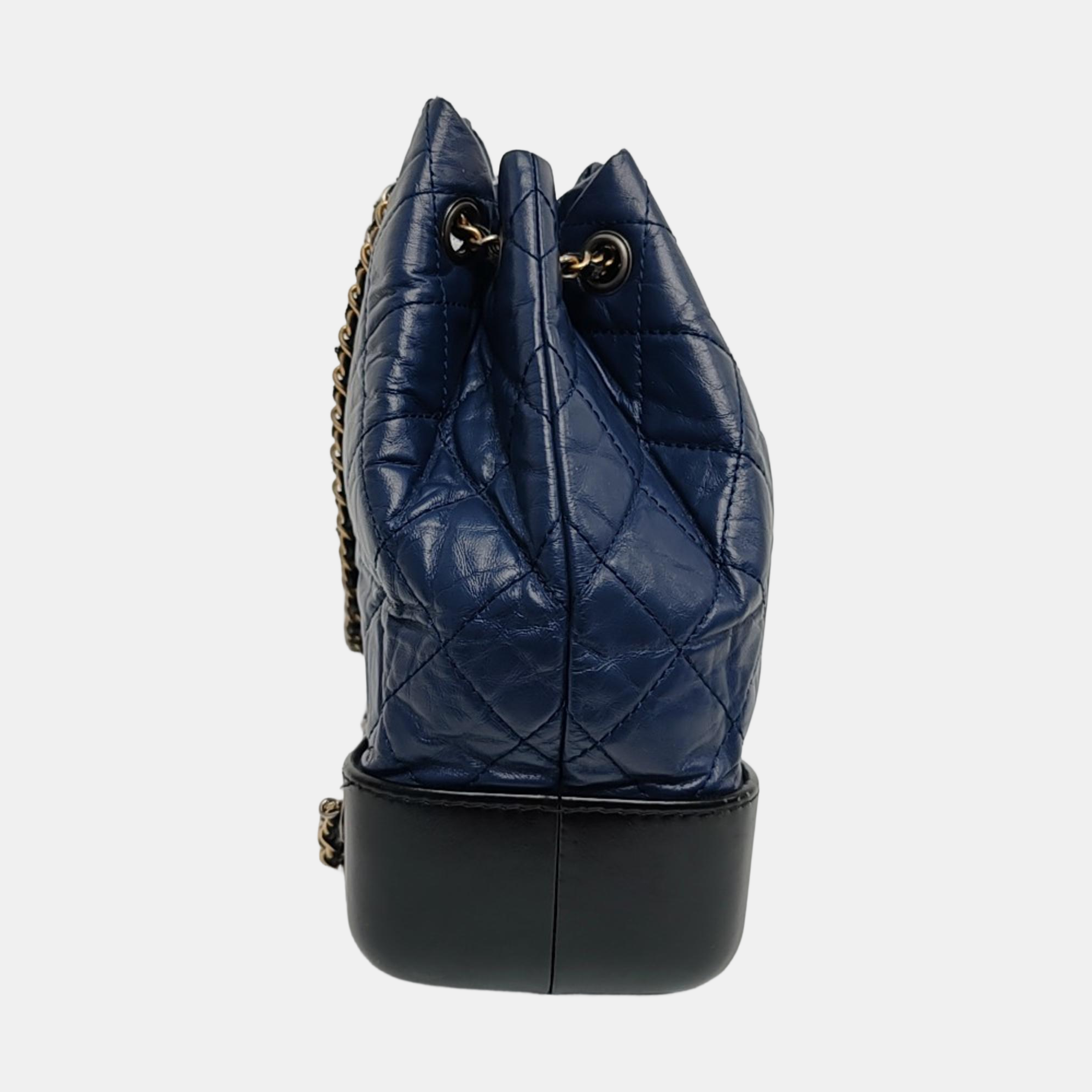 GABRIELLE Small Quilted Calfskin Blue