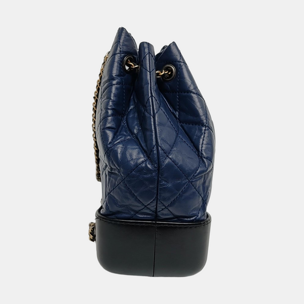 GABRIELLE Small Quilted Calfskin Blue
