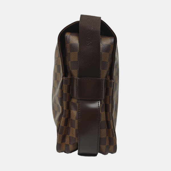 NAVIGLIO Damier Ebene Coated Canvas Brown