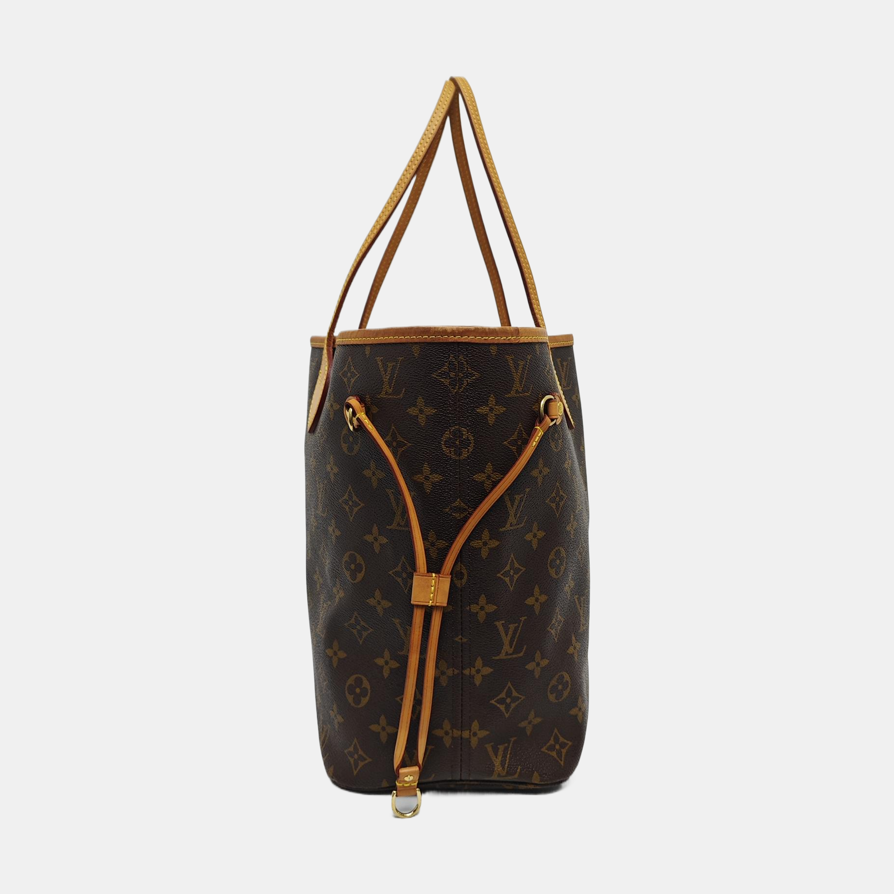 NEVERFULL MM Monogram Coated Canvas Brown
