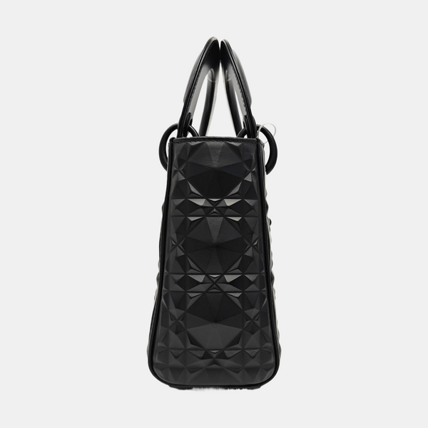 Lady Dior Mini Cannage Calfskin Black