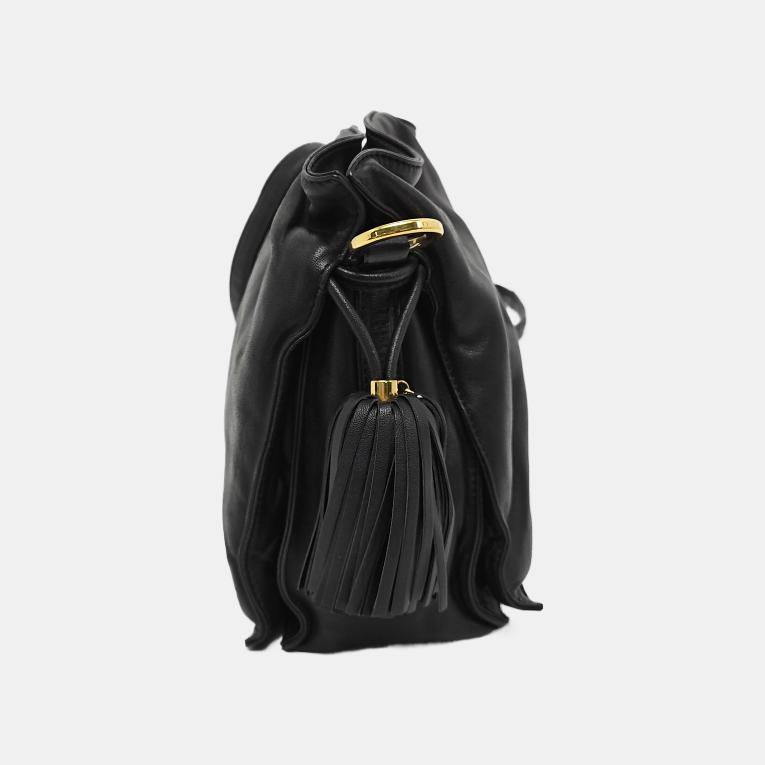 Authenticated pre-owned  Flamenco Lambskin Black - Shoulder Bag at Looply