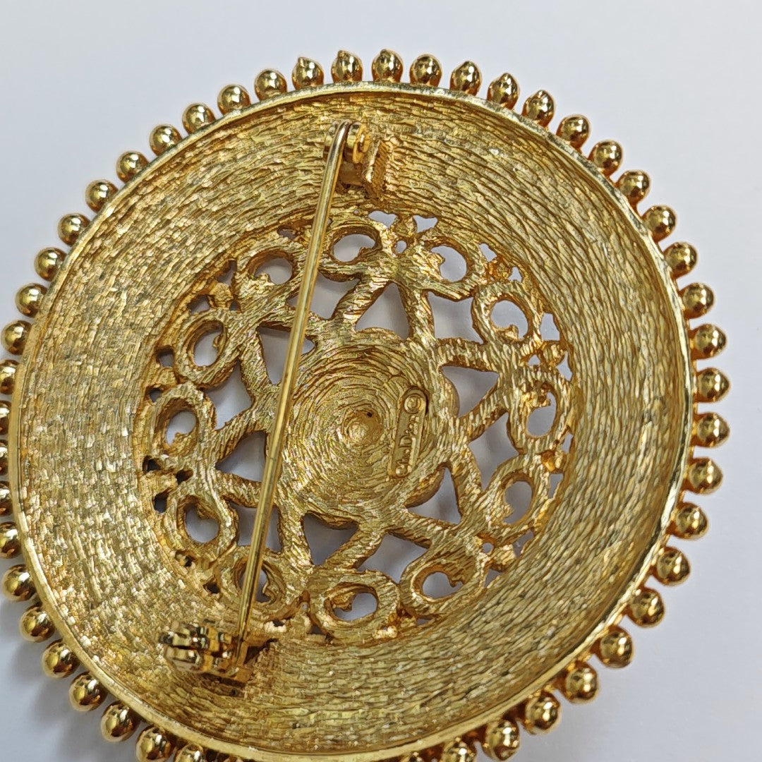 Metal Gold Brooch