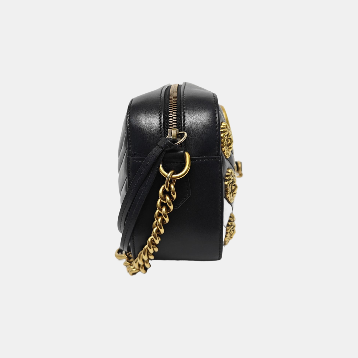 GG Marmont Small Quilted Calfskin Black