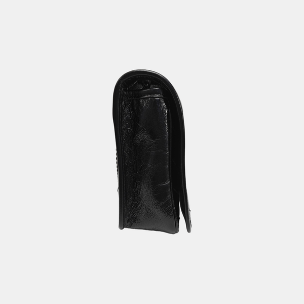 NIKI Mini Chevron Calfskin Black