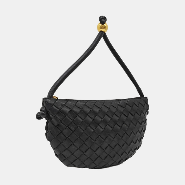 Lambskin Top Handle Bag Black