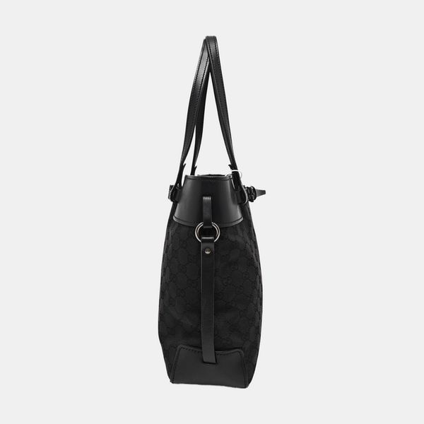 Monogram Canvas Tote Bag Black
