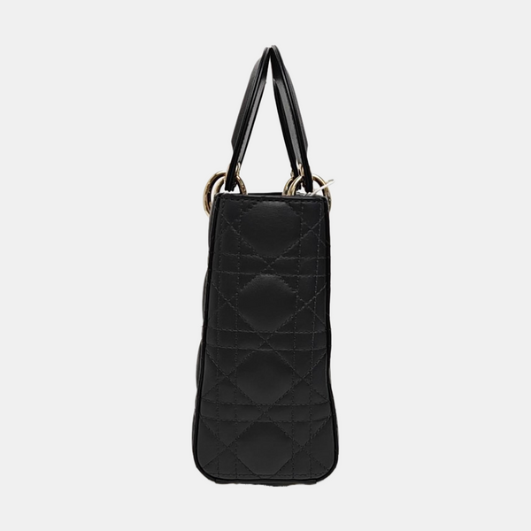 Lady Dior Small Cannage Calfskin Black