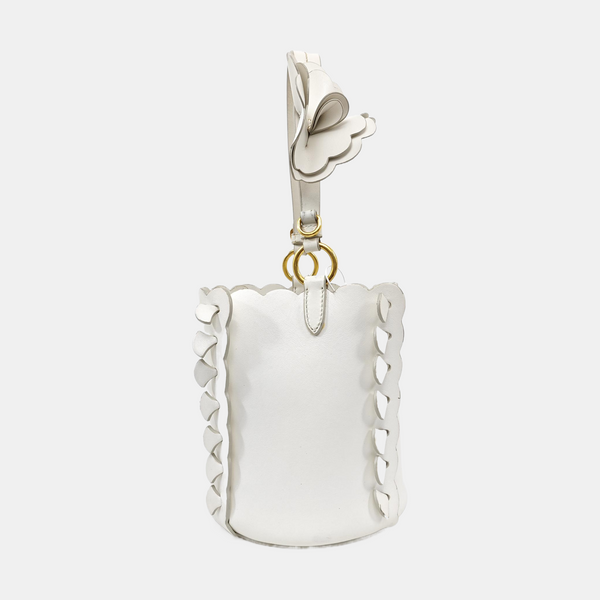 Leather Shoulder Bag White