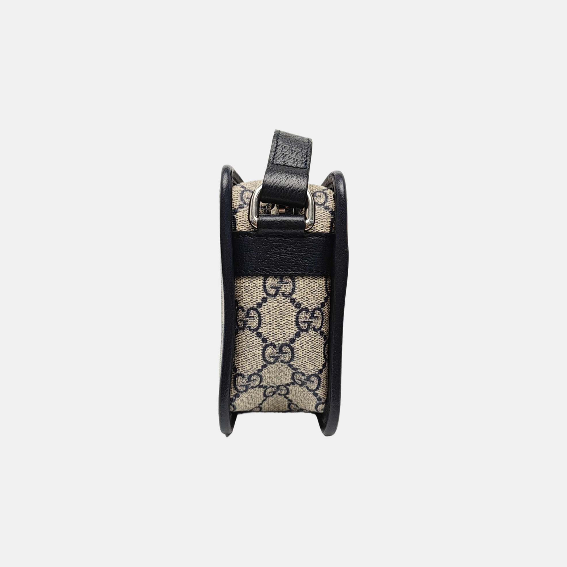GG Supreme Mini Monogram Coated Canvas Beige