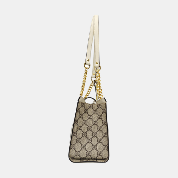 Padlock Small Monogram Coated Canvas Beige
