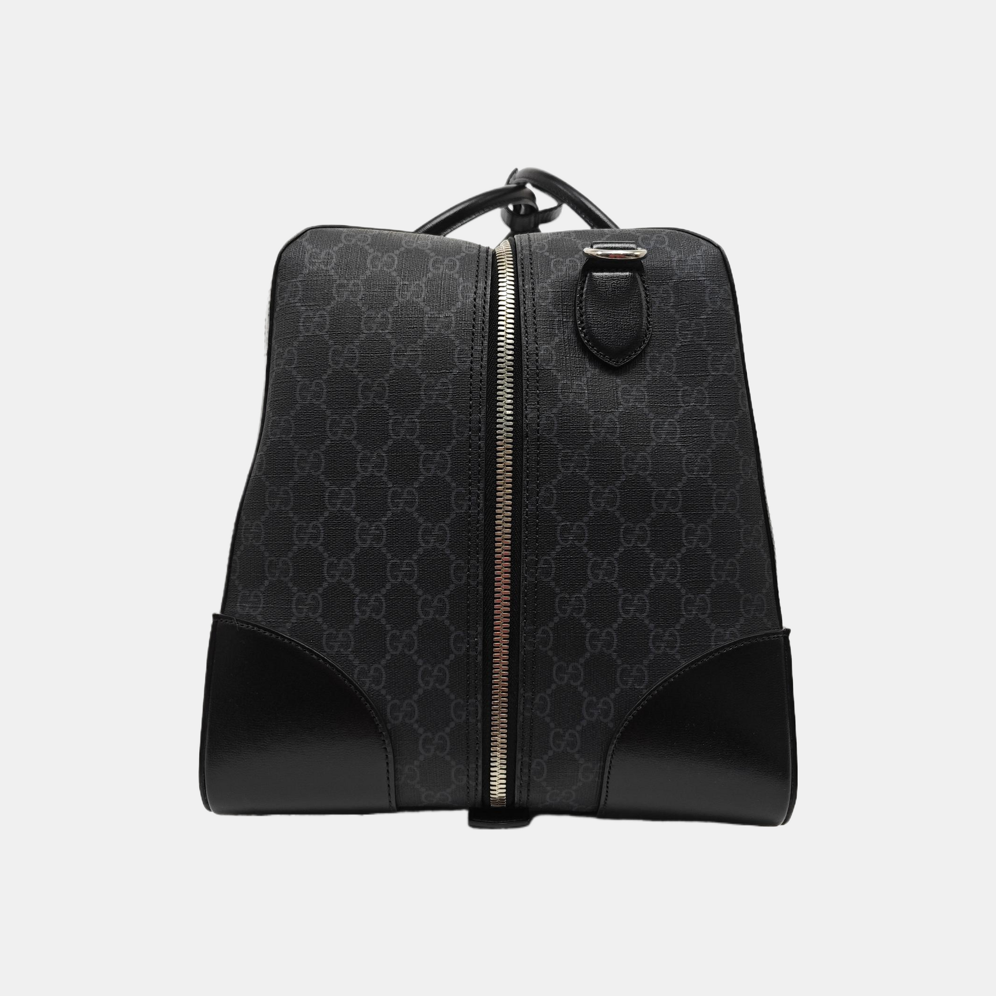 Monogram Coated Canvas Shoulder Bag Black