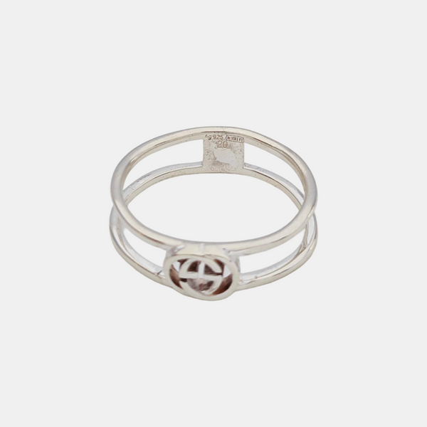 Interlocking G 925 Sterling Silver Ring EU 59