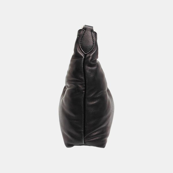 Quilted Leather Shoulder Bag Black
