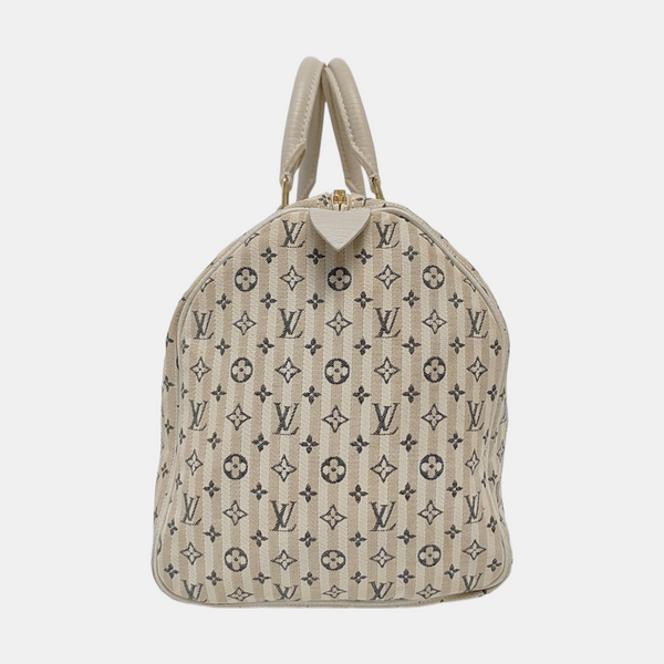 Authenticated pre-owned  SPEEDY 30 Monogram Canvas White - Top Handle Bag at Looply