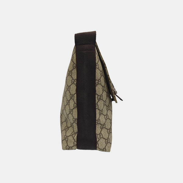 Monogram Coated Canvas Shoulder Bag Black