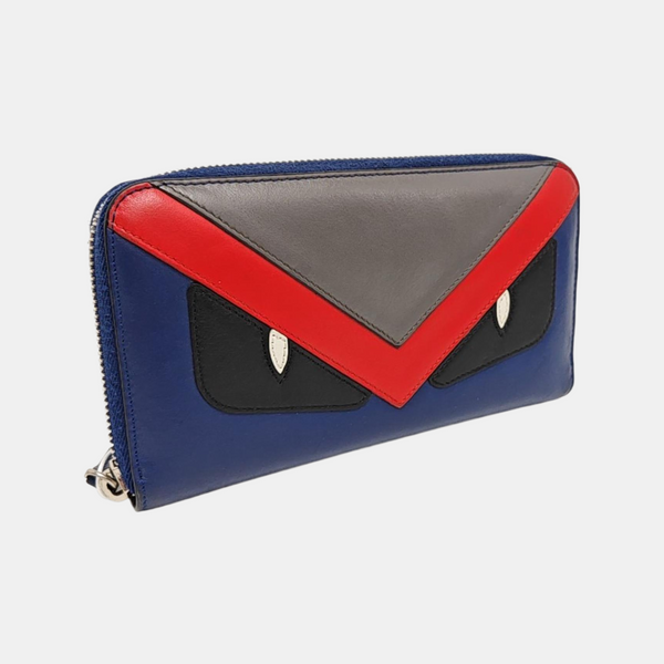 Monster Calfskin Blue Wallet