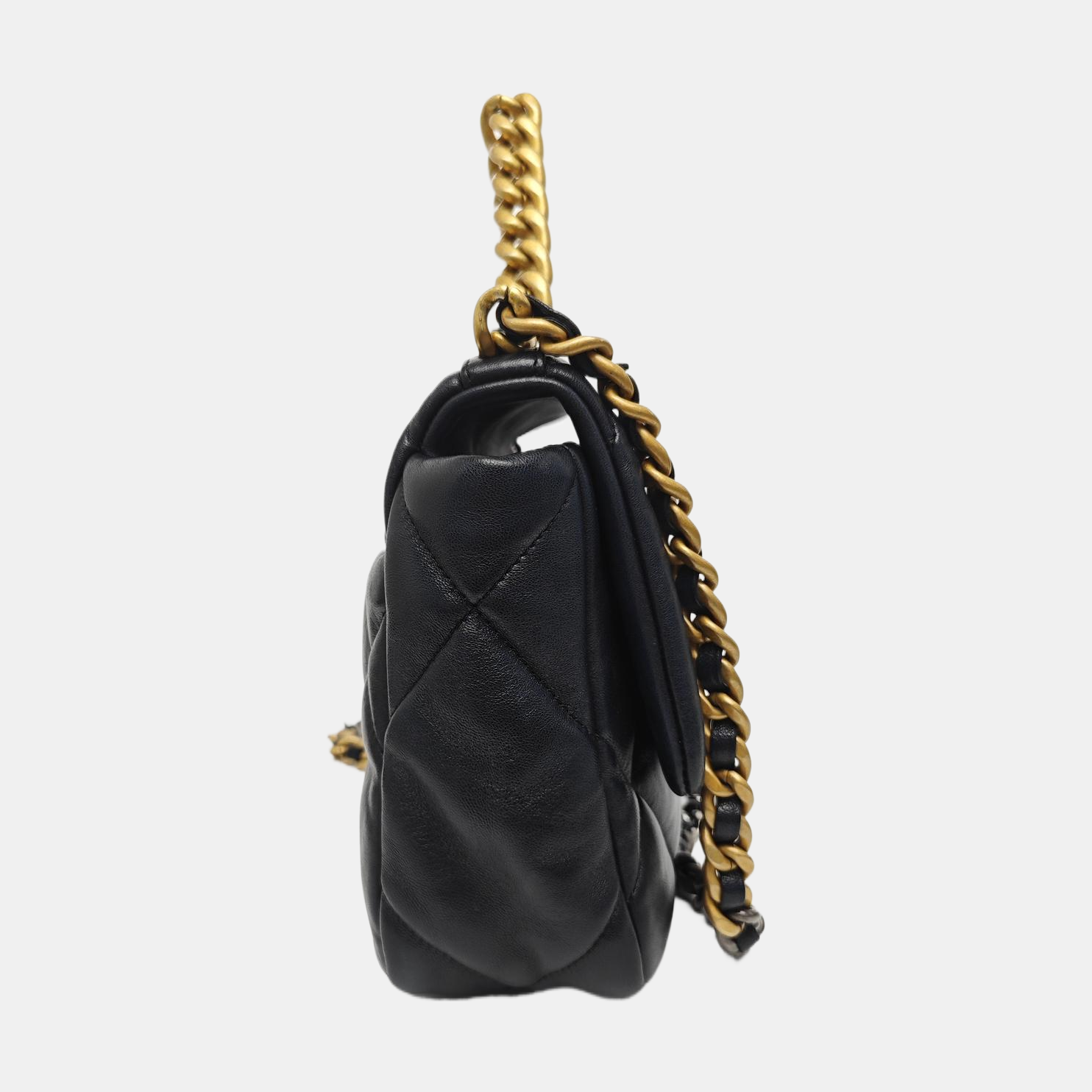 CHANEL 19 Small Quilted Lambskin Black
