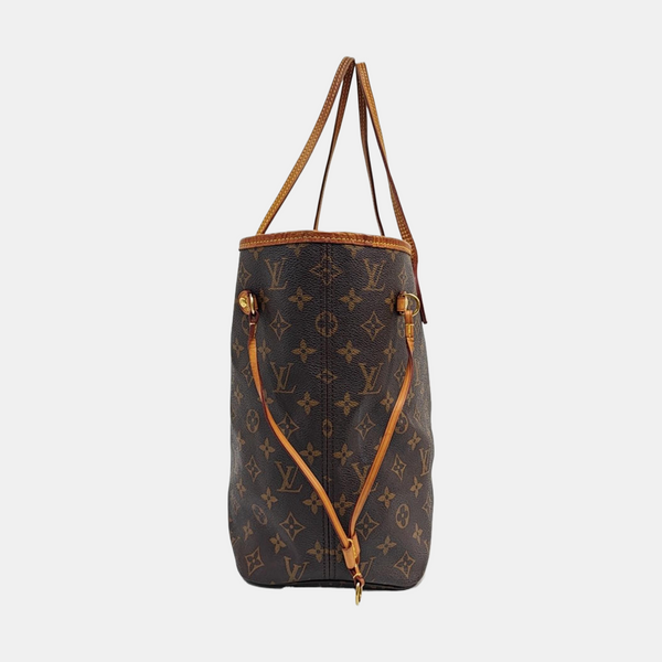 NEVERFULL MM Monogram Coated Canvas Brown