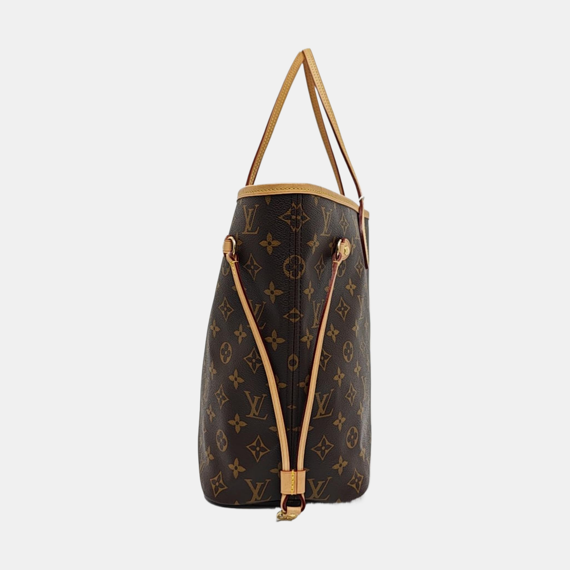 NEVERFULL MM Monogram Coated Canvas Brown