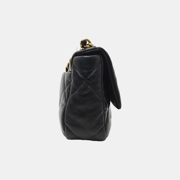 CHANEL 19 Small Quilted Lambskin Black
