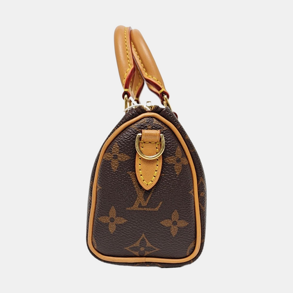 SPEEDY Nano Monogram Coated Canvas Brown