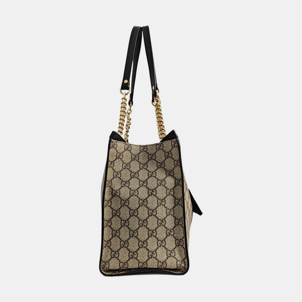 Padlock Medium Monogram Coated Canvas Beige