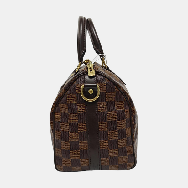 SPEEDY 25 Damier Ebene Coated Canvas Brown