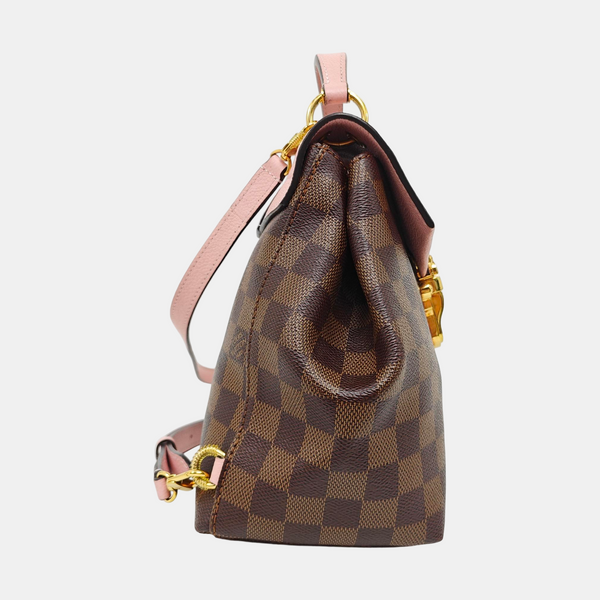 CLAPTON Damier Ebene Coated Canvas Brown