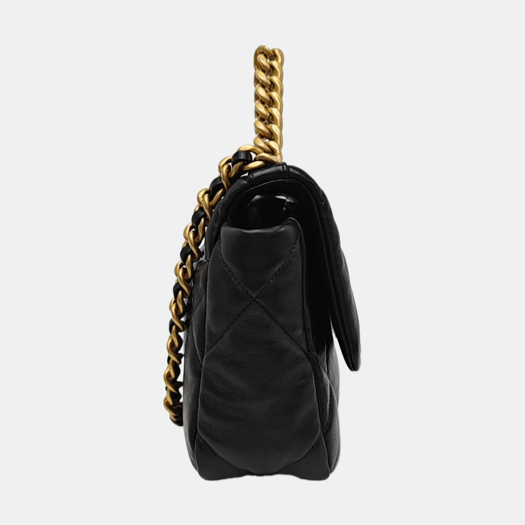 CHANEL 19 Small Quilted Lambskin Black