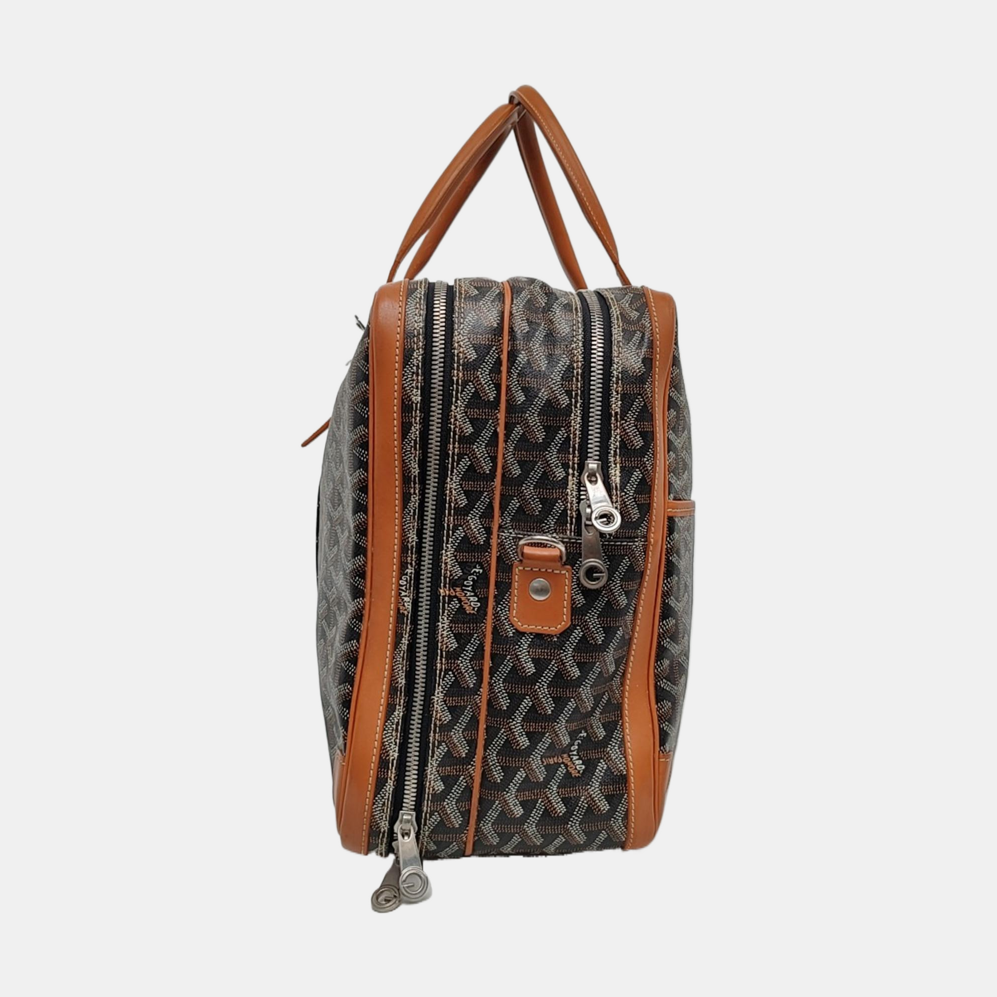 Authenticated pre-owned  Ambassade Coated Canvas Black - Top Handle Bag at Looply
