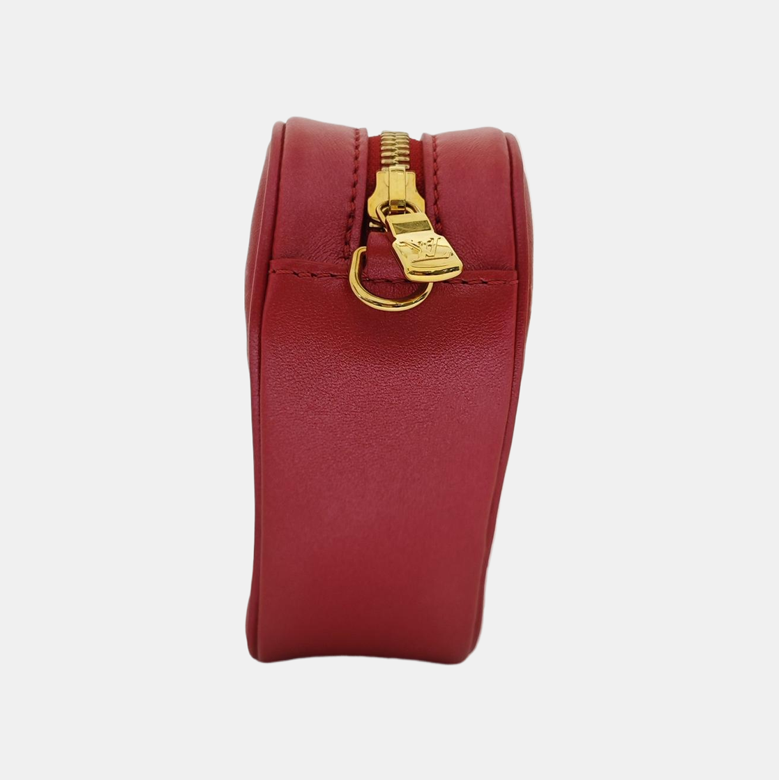 Monogram Calfskin Shoulder Bag Red