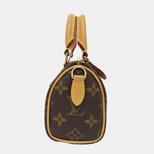 SPEEDY Nano Monogram Coated Canvas Brown