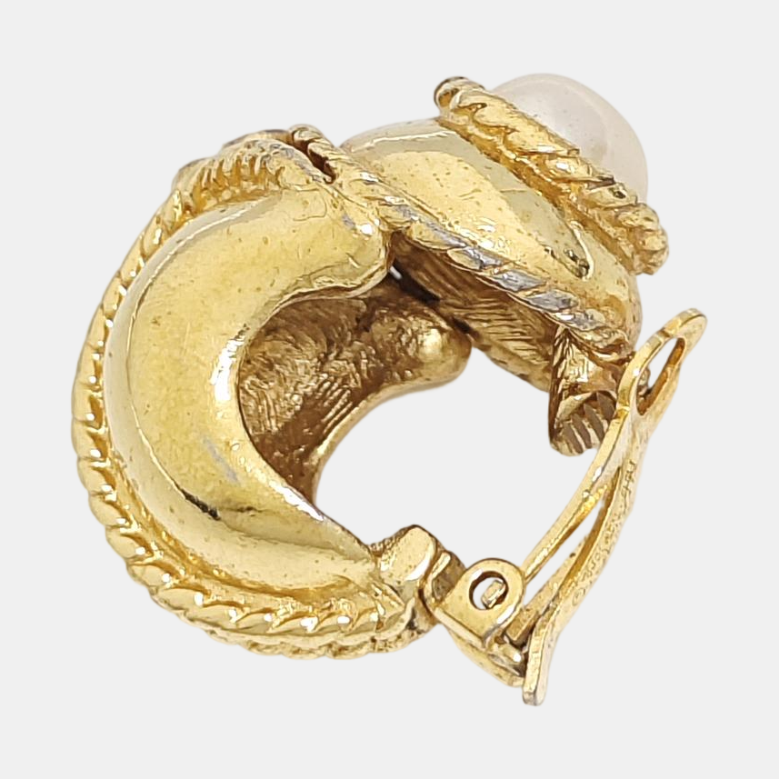 Metal Gold Clip On Earrings