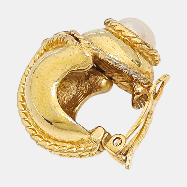 Metal Gold Clip On Earrings