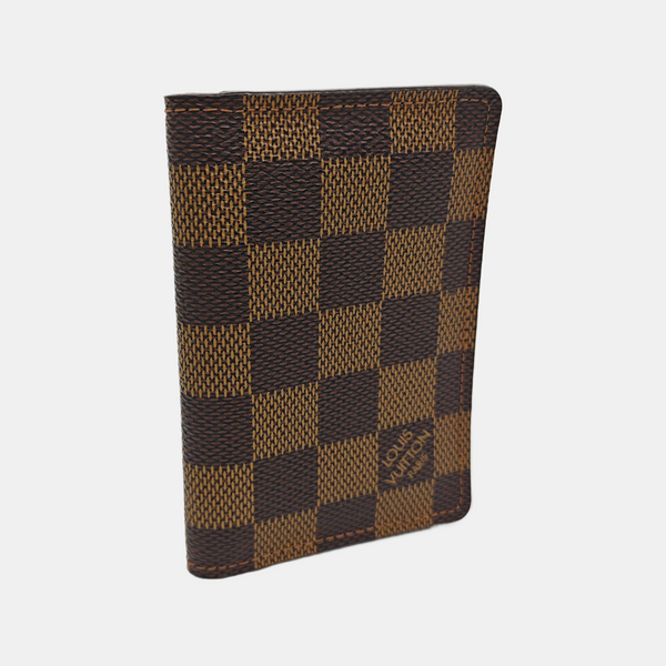 Damier Ebene Coated Canvas Card Holder Brown