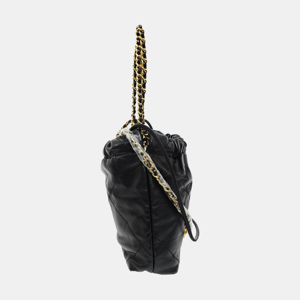 CHANEL 22 Mini Quilted Calfskin Black
