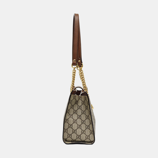 Padlock Small Monogram Coated Canvas Beige