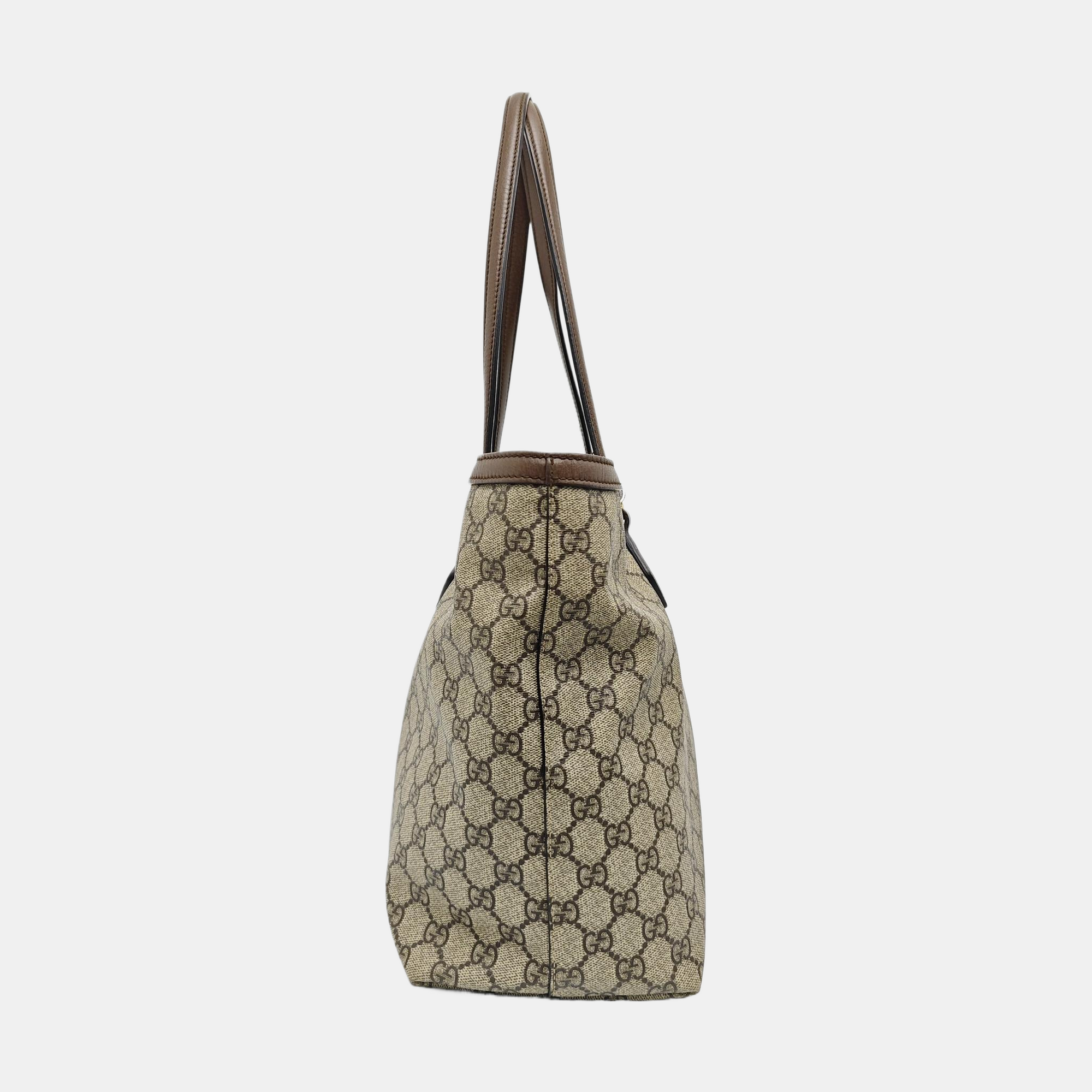 Ophidia Medium Monogram Coated Canvas Beige