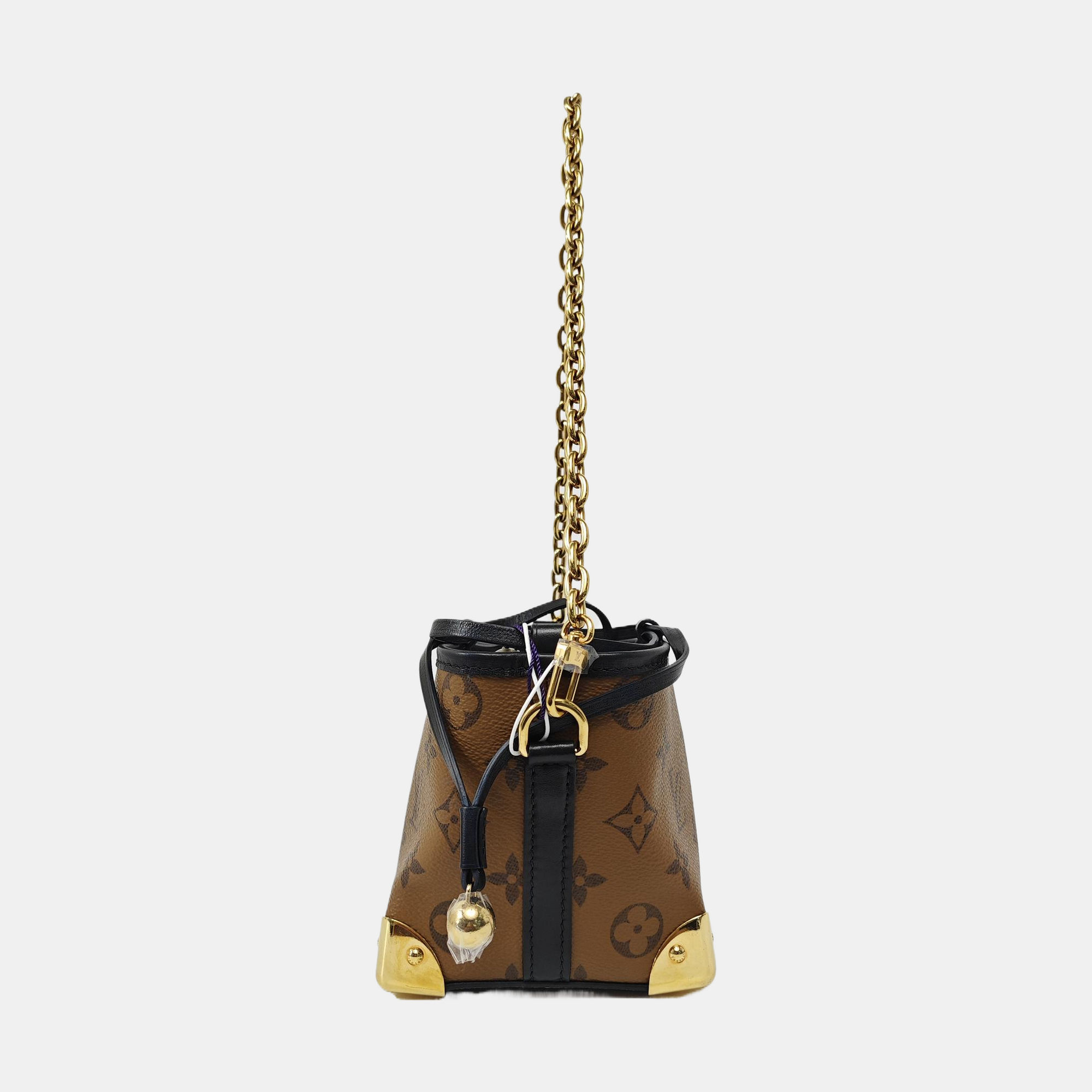 NOÉ PURSE LV CHARMS Monogram Coated Canvas Brown