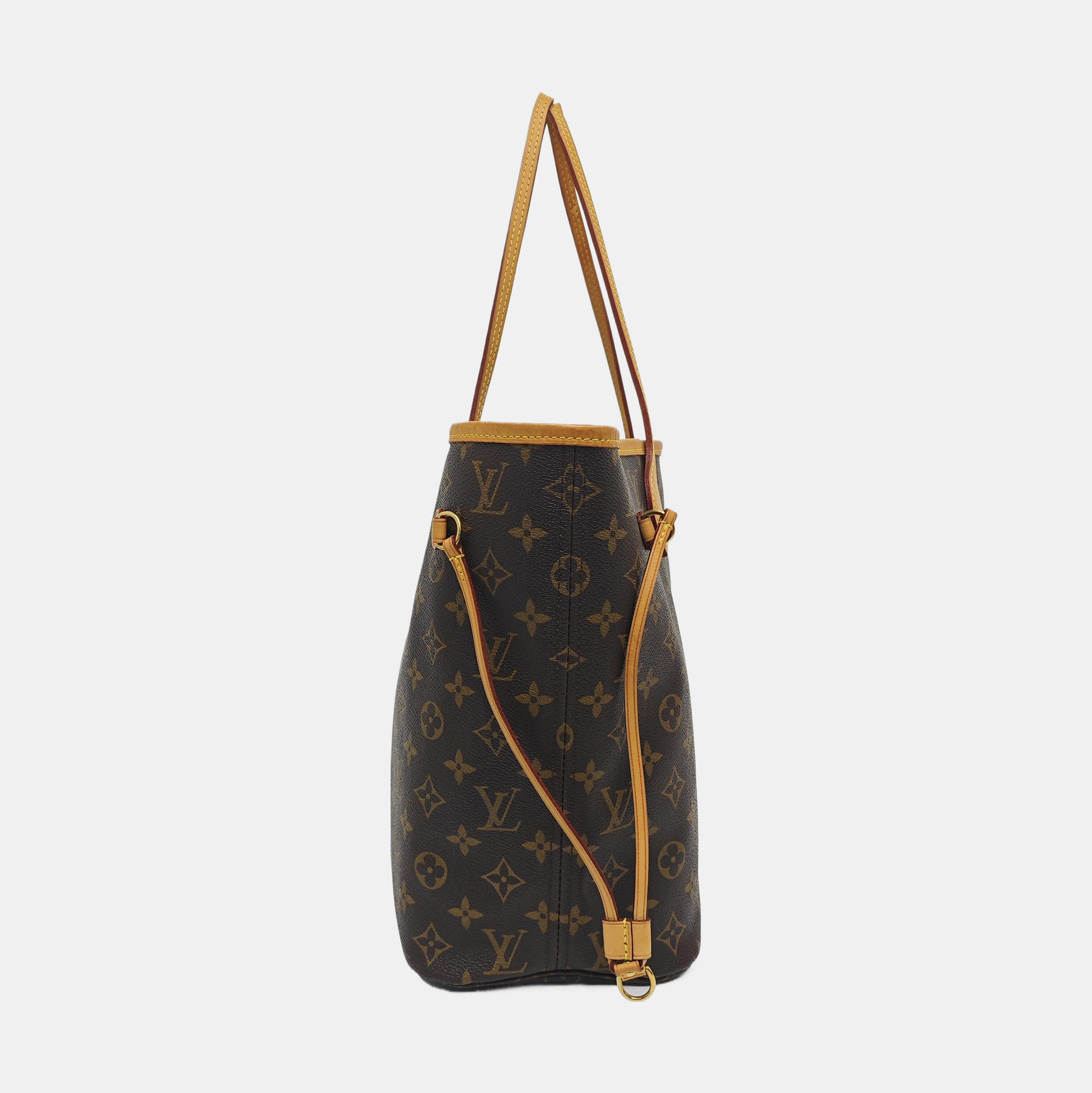 NEVERFULL MM Monogram Coated Canvas Brown