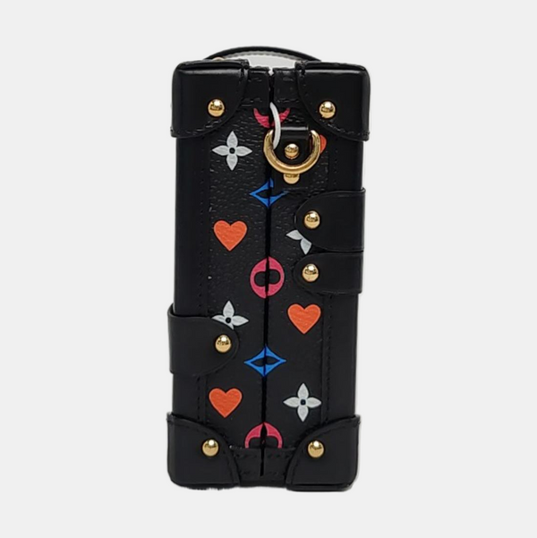 PETITE MALLE Monogram Coated Canvas Black