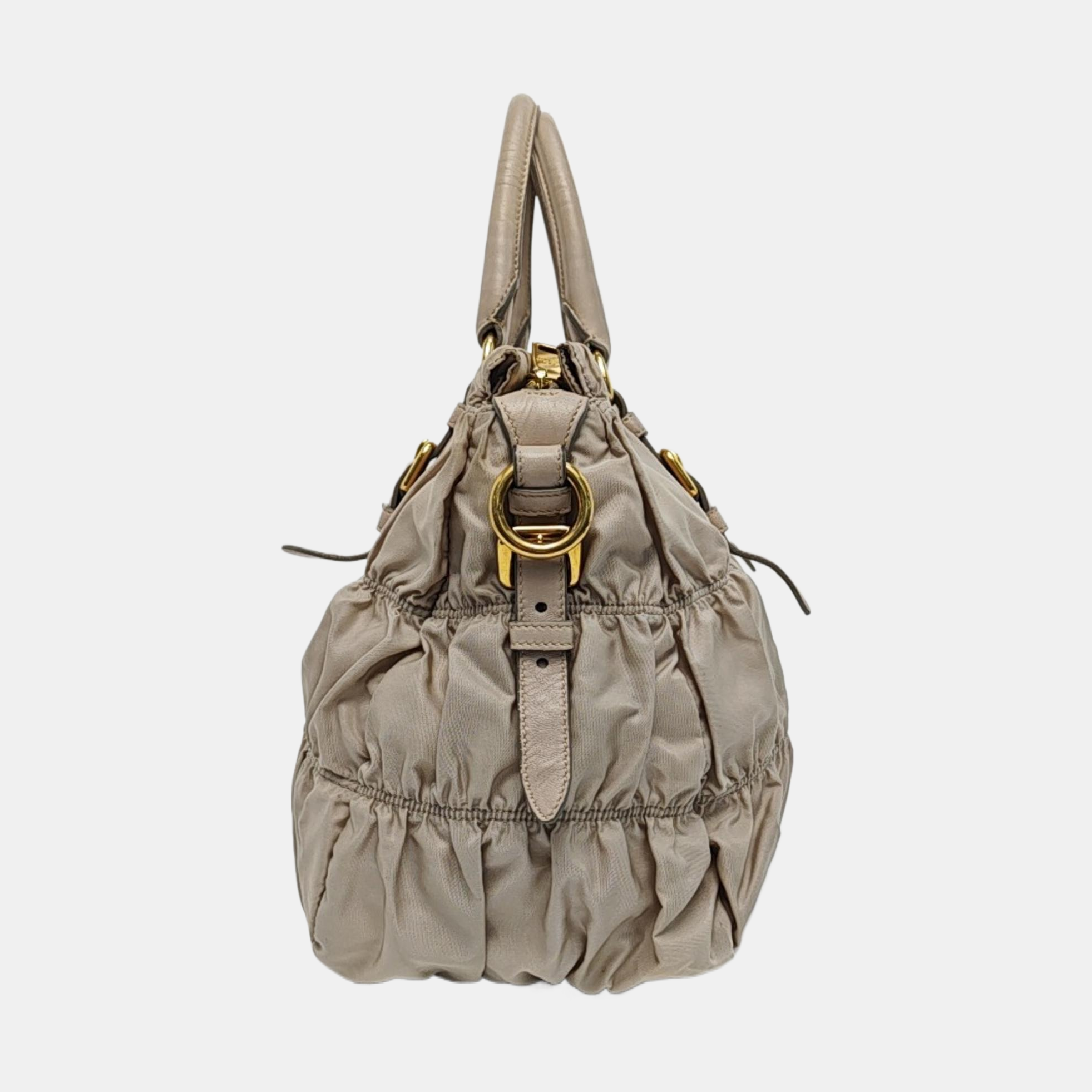 Gaufre Quilted Nylon Beige